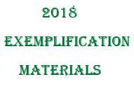 2018 Exemplification Materials