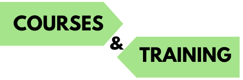 Green arrows for Courses & Training