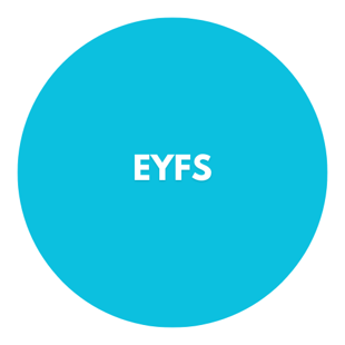 Blue circle for EYFS