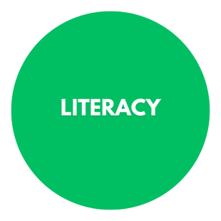 Green circle for Literacy